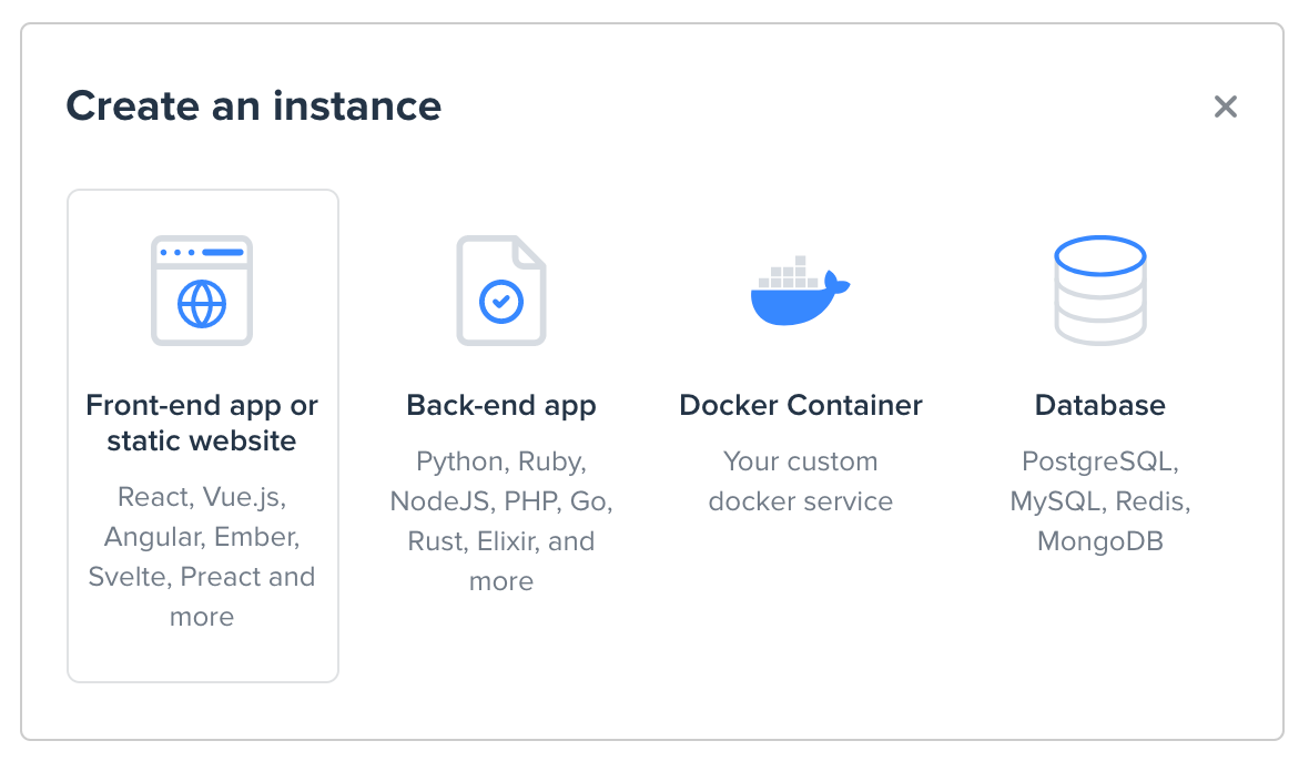 Hostman dashboard